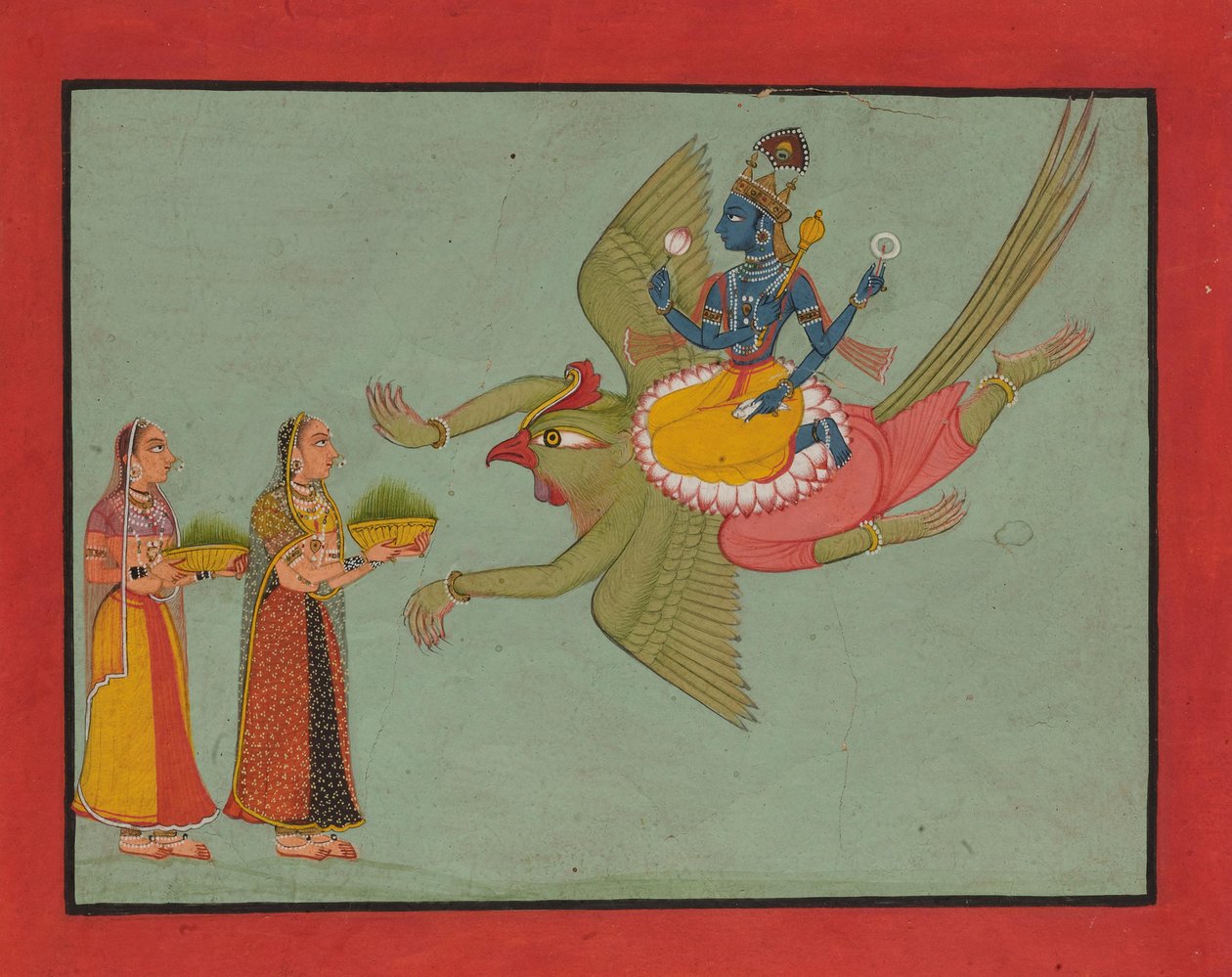 Vishnu autollaan Garuda tekijältä Unbekannt Unbekannt