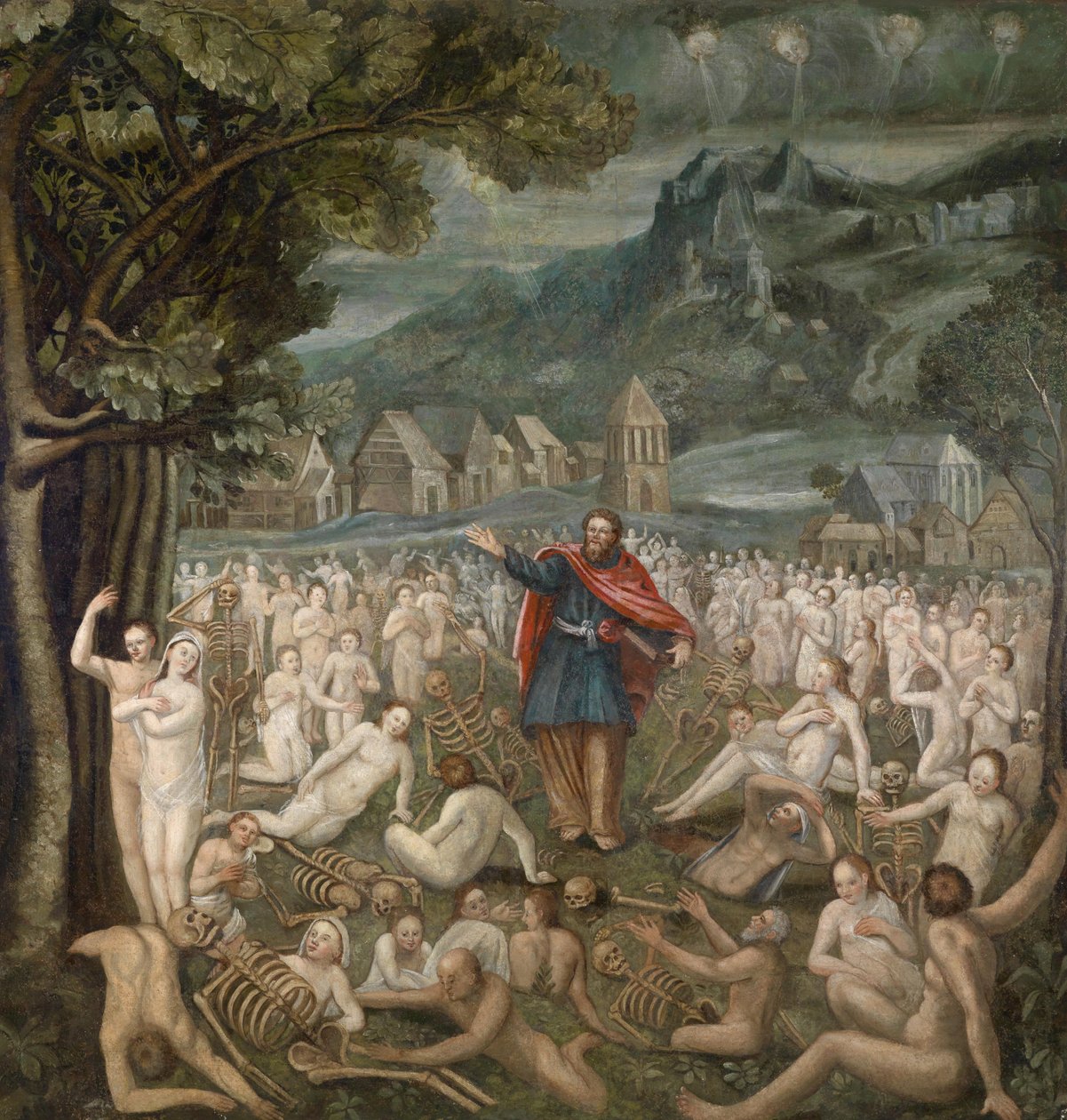 Vision des Ezechiel von der Auferstehung der Gebeine (Ezechiel 37, 1-14) tekijältä Unbekannt Unbekannt
