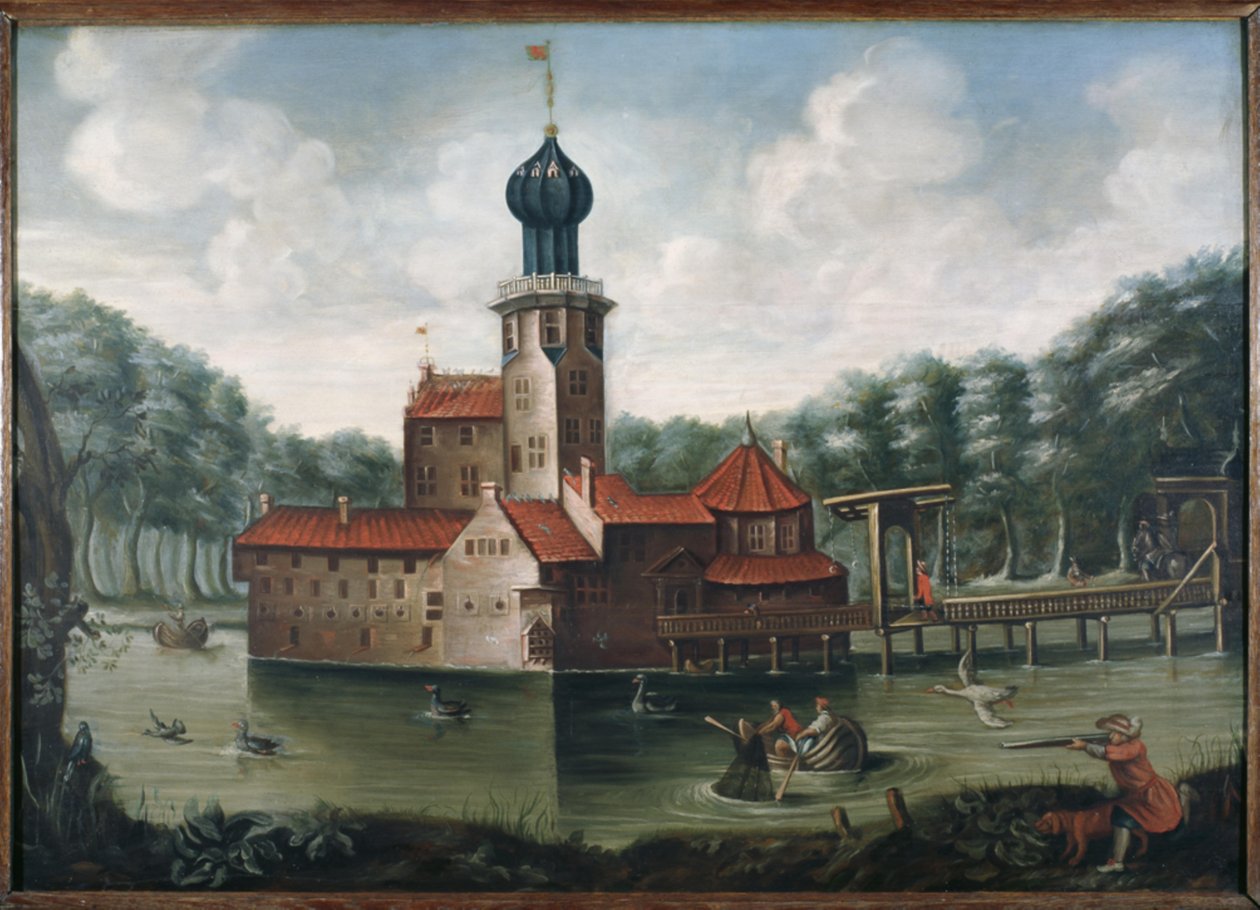 Waarschijnlijk 18e eeuws schilderij van de borg Ewsum vóór 1649 tekijältä Unbekannt Unbekannt
