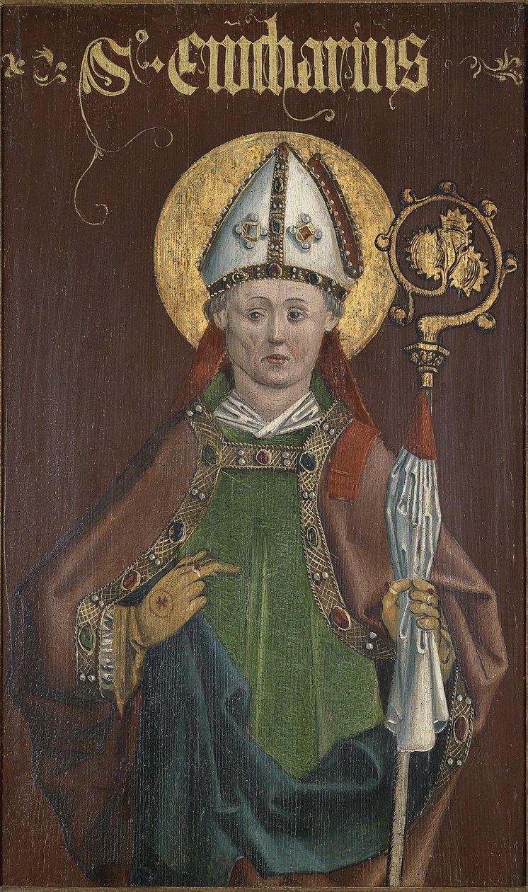 Altarflügel mit dem heiligen Eucharius tekijältä Unbekannt Unbekannt