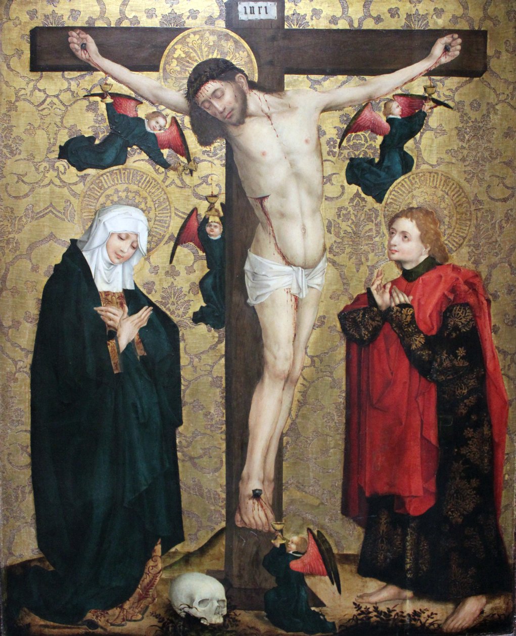 Kreuzigung Christi mit Maria und dem Evangelisten Johannes tekijältä Unbekannt Unbekannt