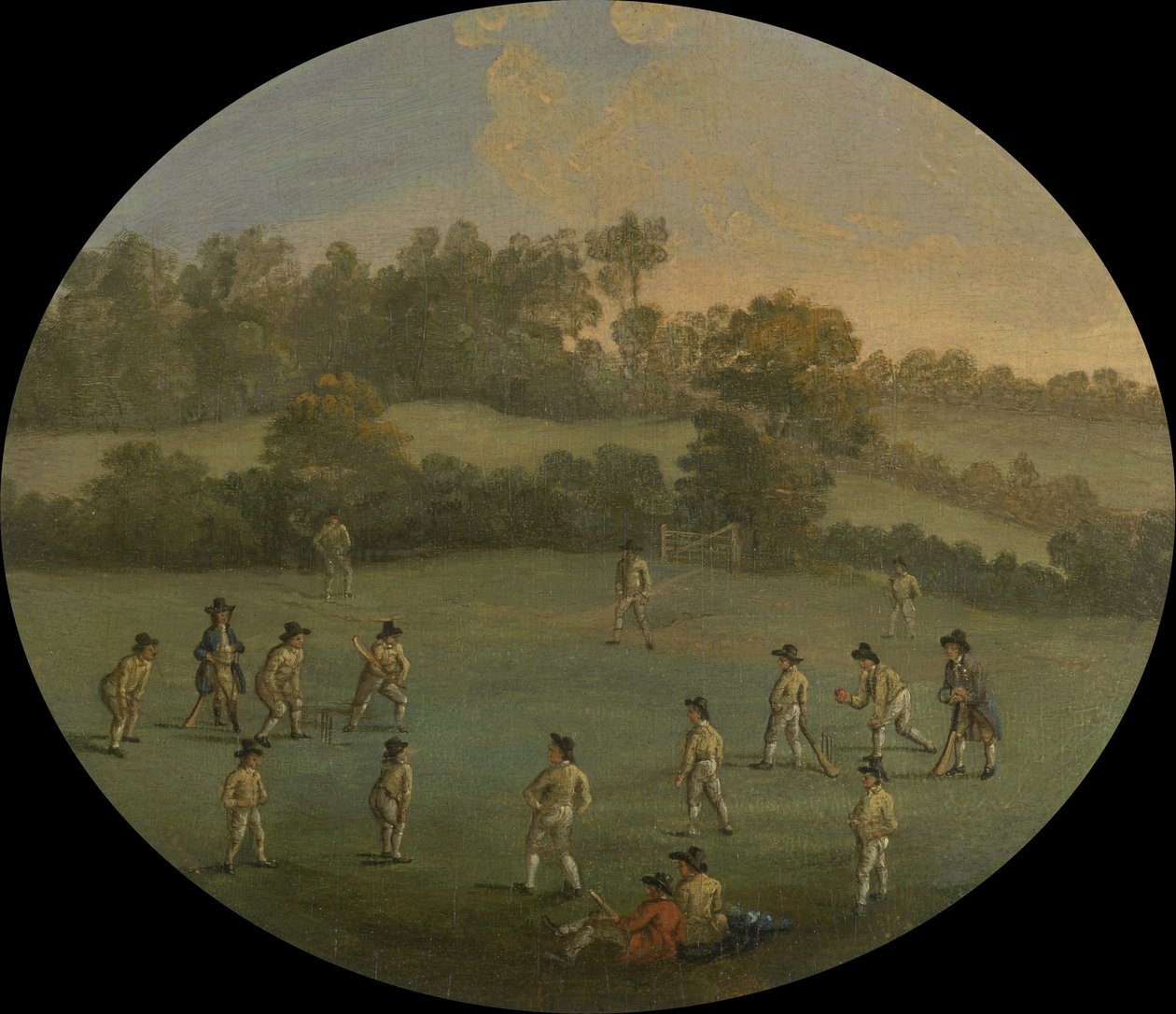 A Game of Cricket (The Royal Academy Club in Marylebone Fields, now Regents Park) tekijältä Unbekannt Unbekannt