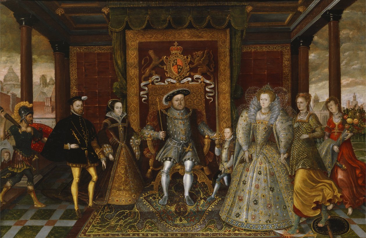 Alegoria Tudorin perimyksestä- Henrik VIII: n perhe tekijältä Unbekannt Unbekannt