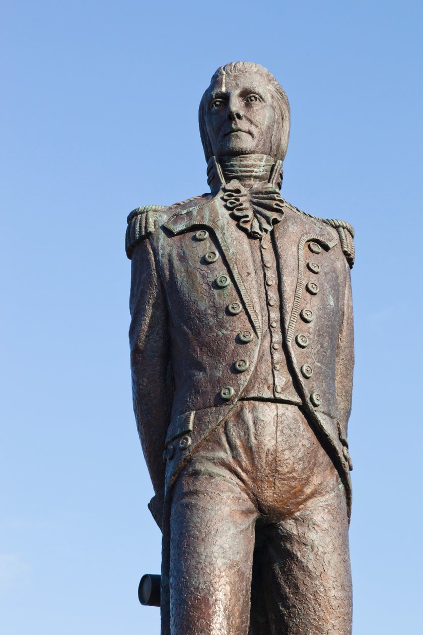 Bantry, West Cork, Irlanti. Patsas Theobald Wolfe Tone, 1763 - 1798, irlantilainen vallankumouksellinen ja United Irishmenin perustajajäsen, jota pidetään Irlannin republikaanien isänä. Patsas, jonka on kuvannut J tekijältä Unbekannt Unbekannt