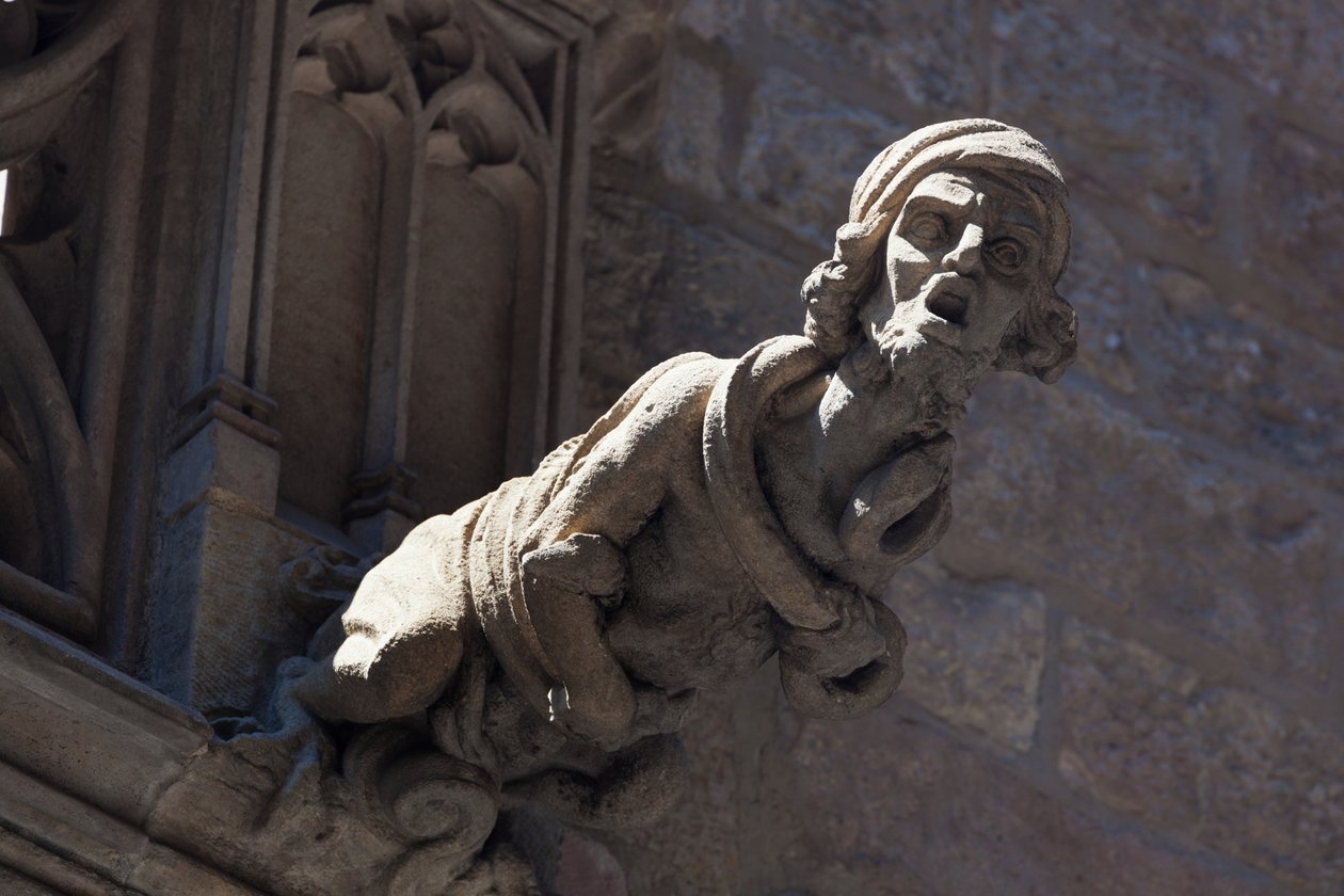Barcelona, Espanja. Gargoyle rakennuksessa goottilaisessa korttelissa. tekijältä Unbekannt Unbekannt