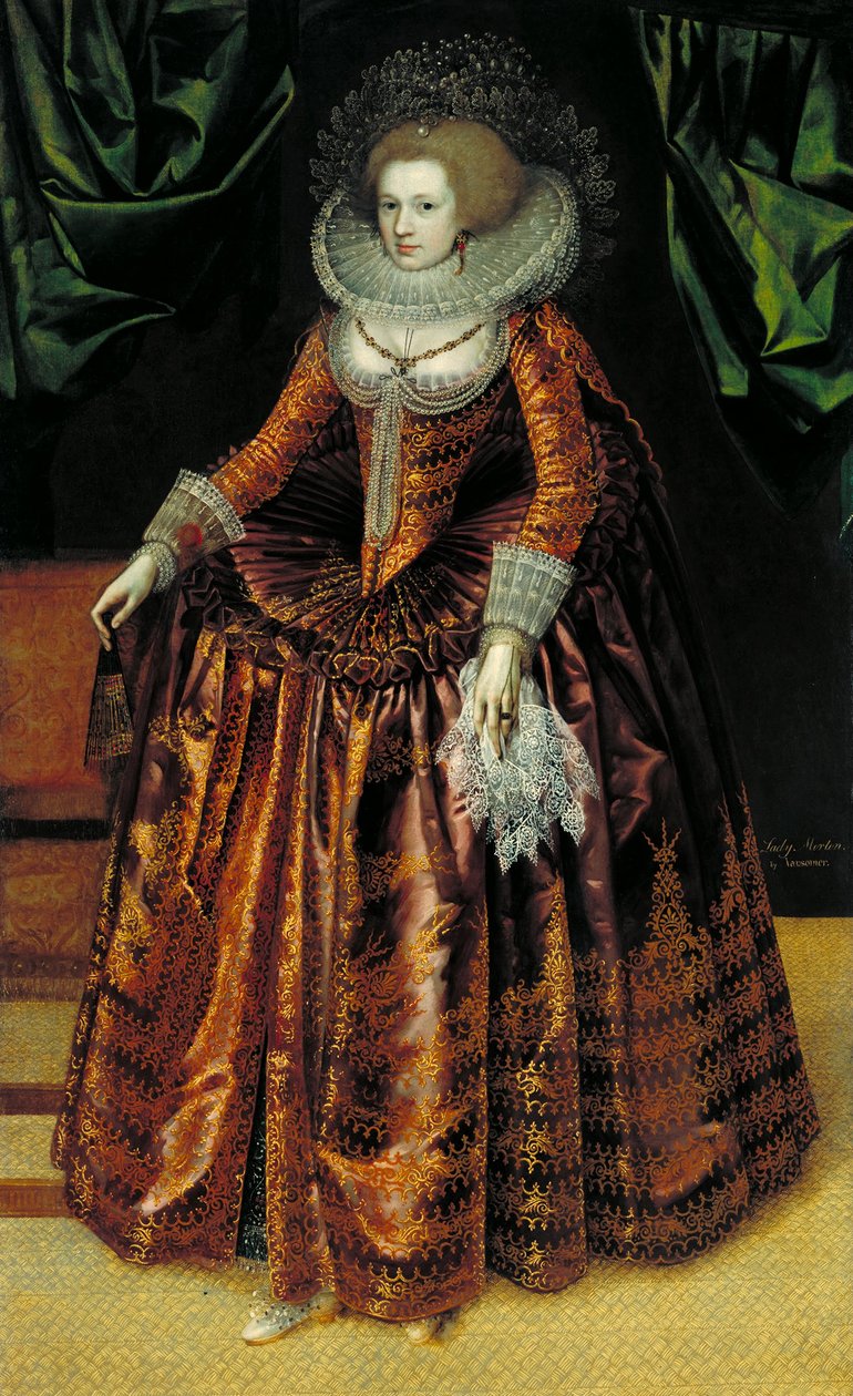British School 1700 -luku - Anne Wortleyn, myöhemmin Lady Mortonin muotokuva tekijältä Unbekannt Unbekannt