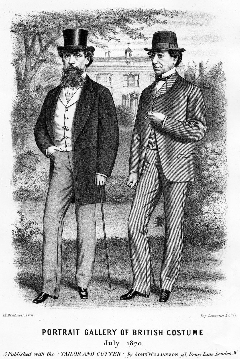 Charles Dickens ja Benjamin Disraeli, 1870 (litografia). tekijältä Unbekannt Unbekannt