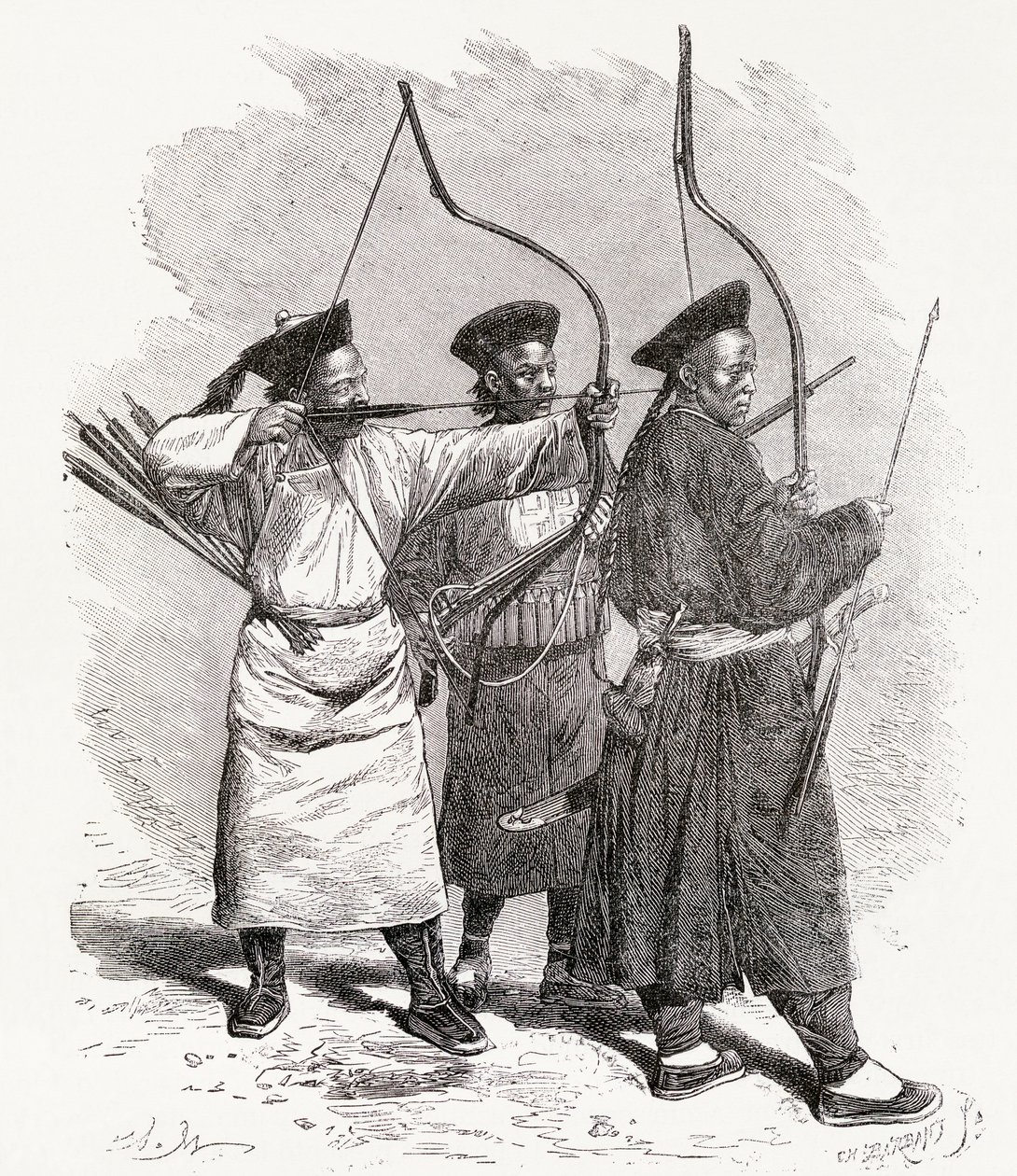 Kiinalaiset jousimiehet, 1878 tekijältä Unbekannt Unbekannt