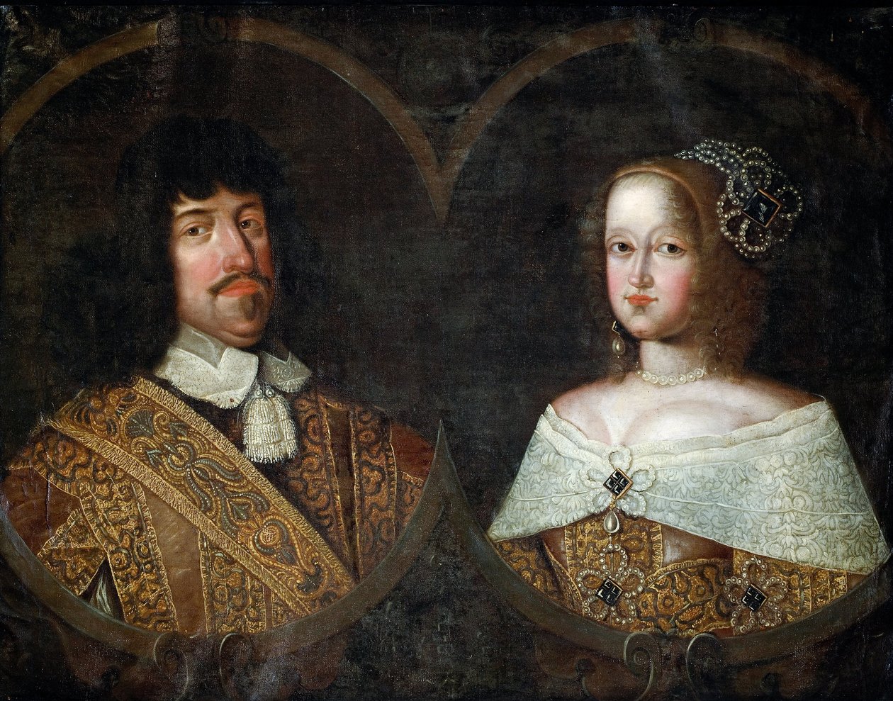Frederik III Tanskan (1609-70) ja Sofia Amalia Braunschweig-Lyneburgin (1628-85). tekijältä Unbekannt Unbekannt