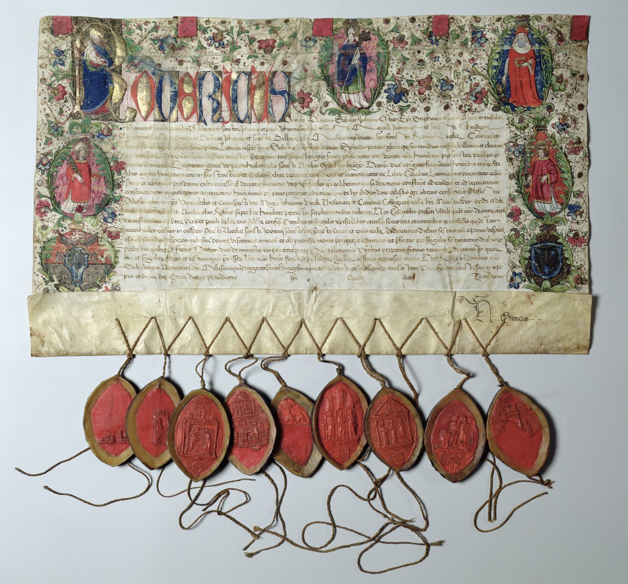 Kirje Pyhän Nikolauksen kirkolle, 22. kesäkuuta 1484 (muste pergamentille) tekijältä Unbekannt Unbekannt