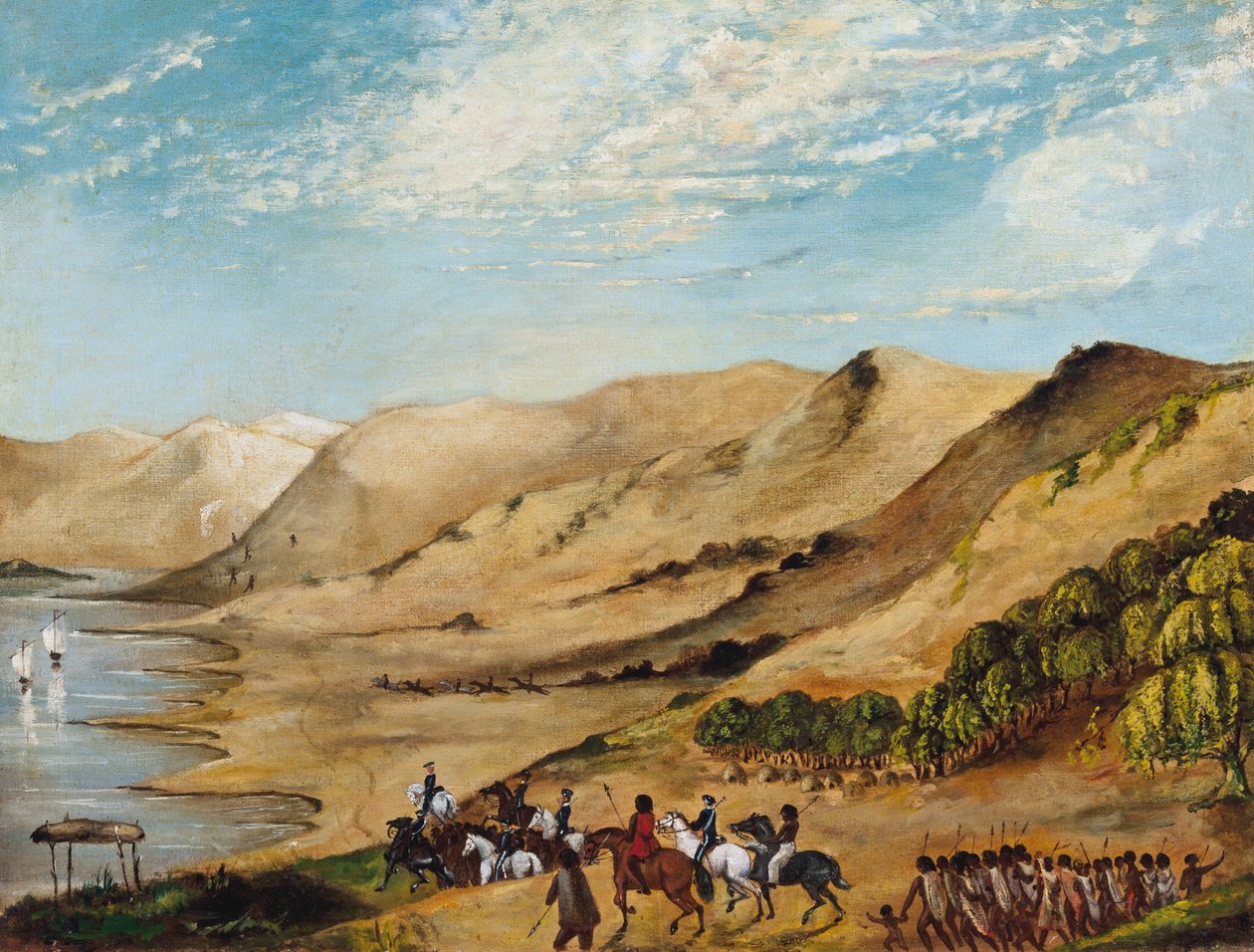 Suuri OHallorans -retkikunta Coorongiin, elokuu 1840 tekijältä Unbekannt Unbekannt