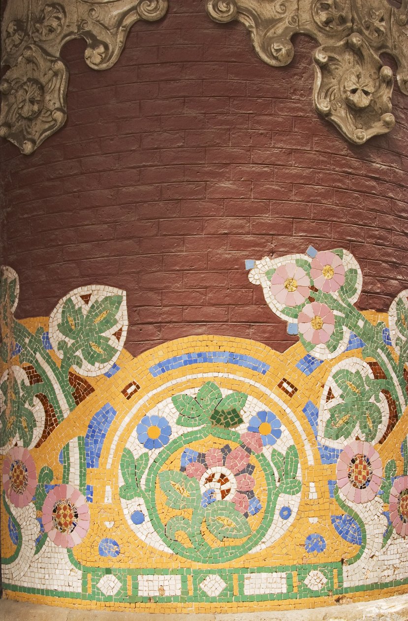 Yksityiskohta mosaiikista, 1908 tekijältä Unbekannt Unbekannt