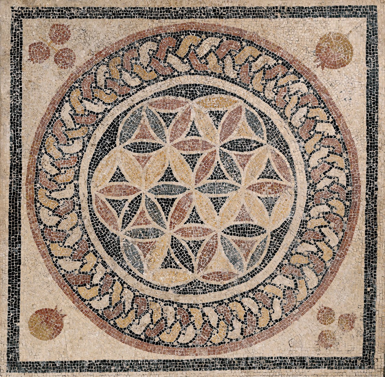 Mosaiikkilattia kylpylästä Herodes palatsissa tekijältä Unbekannt Unbekannt