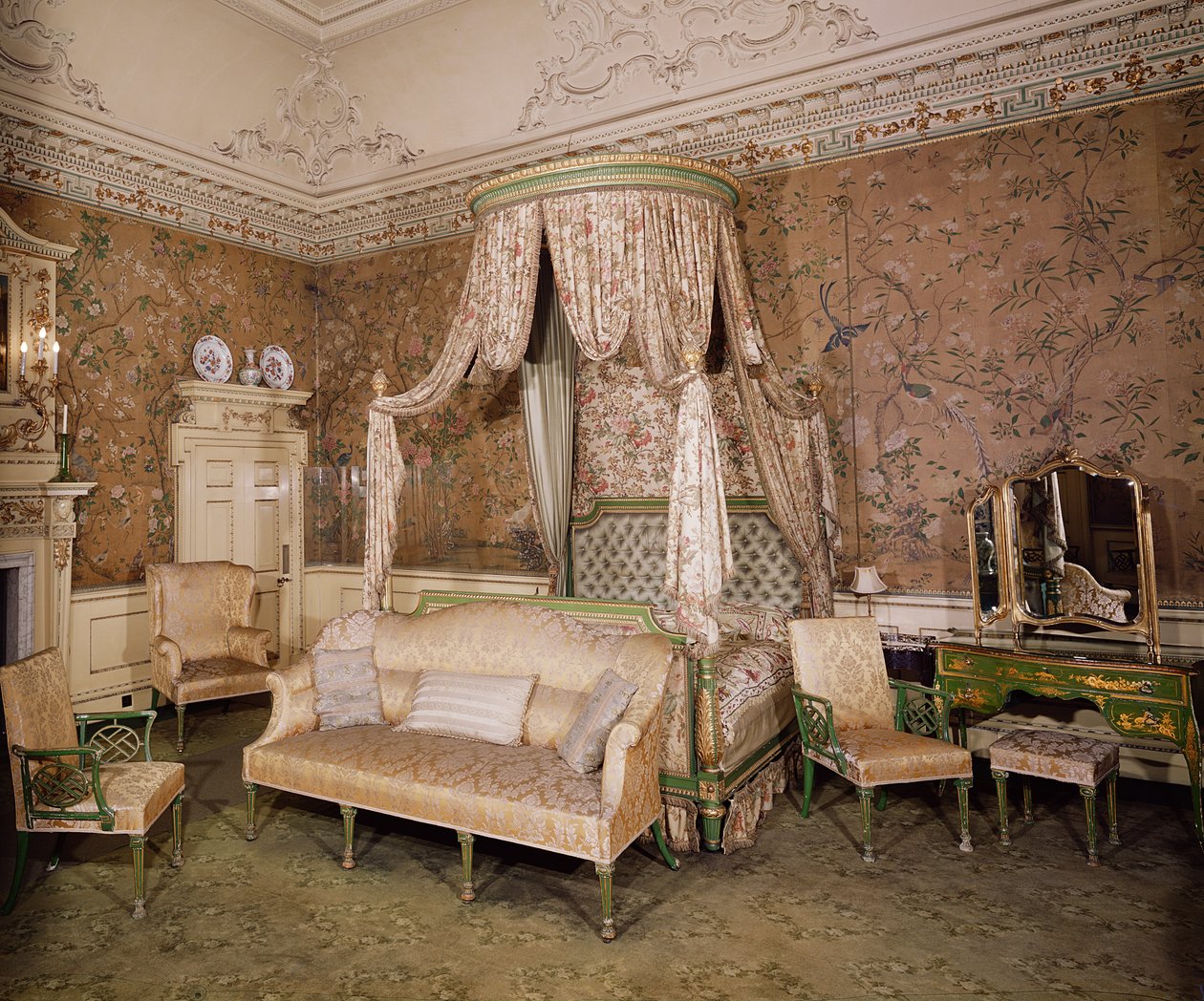 Nostell Priory, valtion makuuhuone, 1771 tekijältä Unbekannt Unbekannt