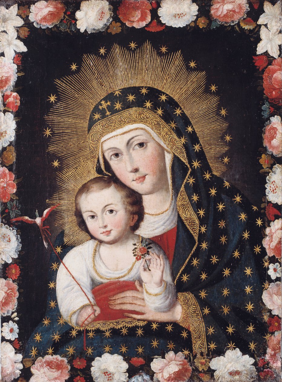 Peru - Madonna ja lapsi linnun kanssa tekijältä Unbekannt Unbekannt