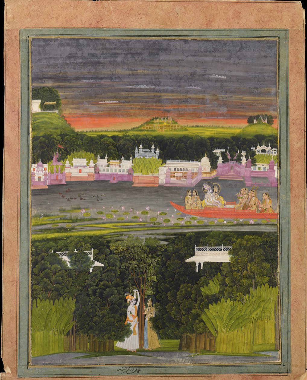 Radha ja Krishna rakkauden veneessä tekijältä Unbekannt Unbekannt