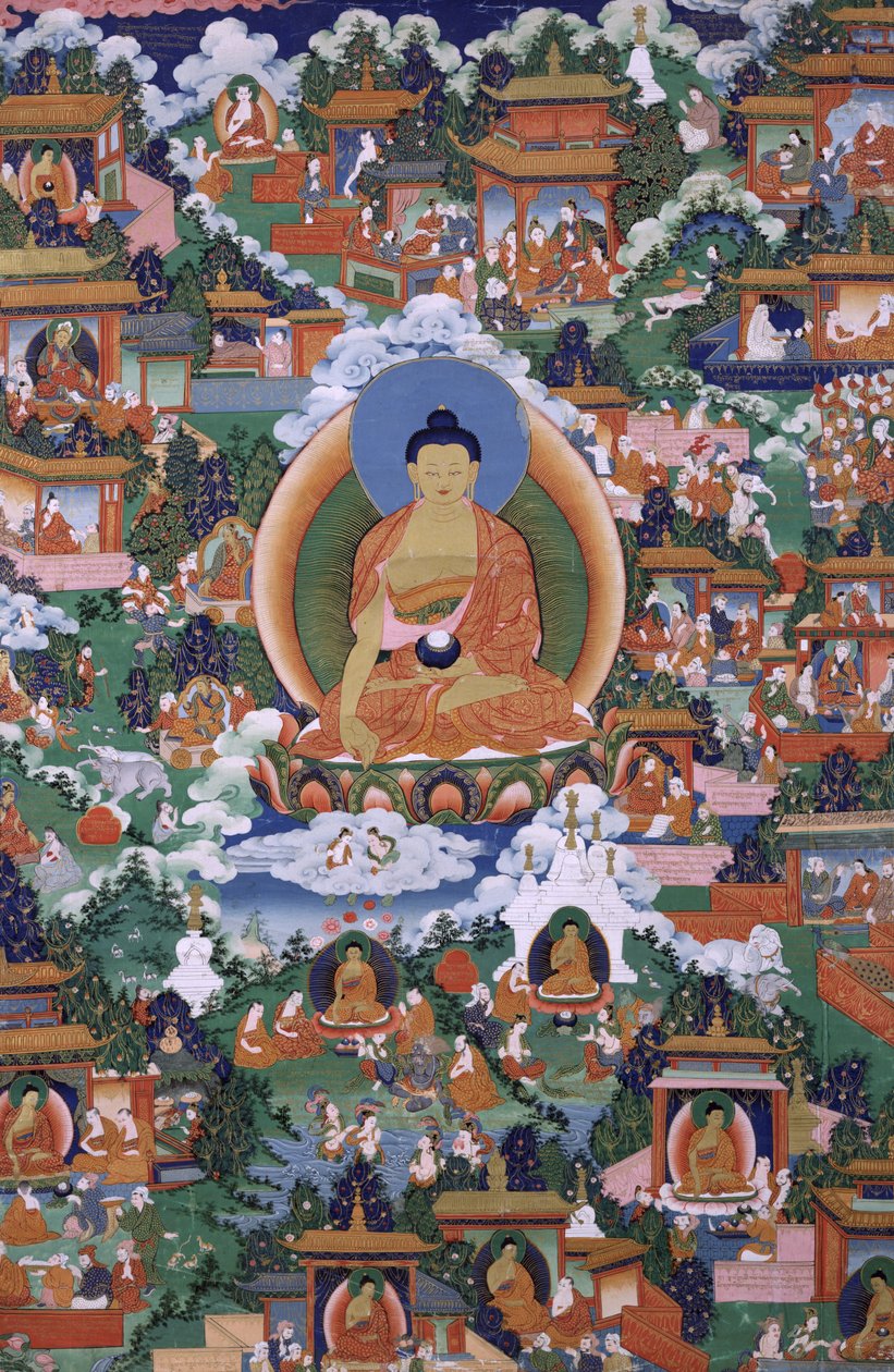 Shakyamuni Buddha ja Avadana Legend Scenes tekijältä Unbekannt Unbekannt