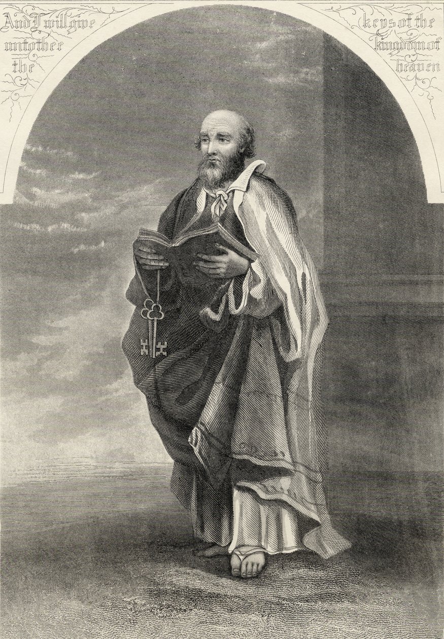 St. Peter, The National Illustrated Family Biblesta, julkaistu noin 1870 tekijältä Unbekannt Unbekannt