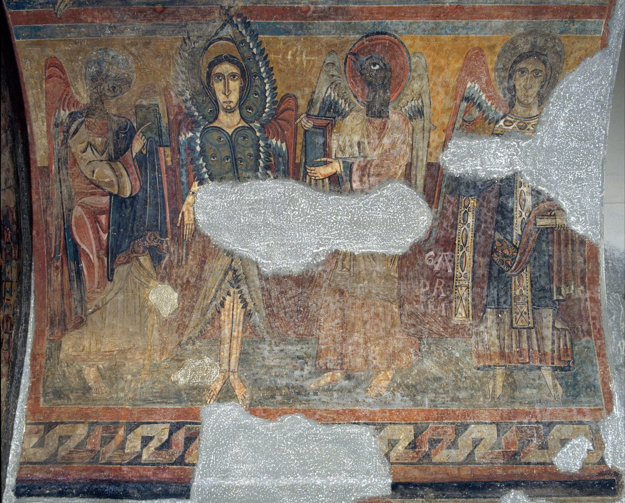 Tetramorfia Seraphin ja arkkienkelin kanssa Santa Maria de Taüllista tekijältä Unbekannt Unbekannt