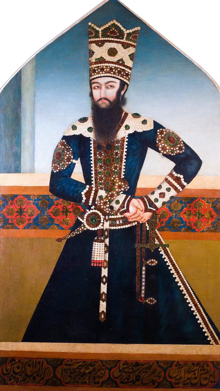 Tuntematon, Iran, 1800 -luvun alku - Sheikh Ali Mirzan muotokuva tekijältä Unbekannt Unbekannt