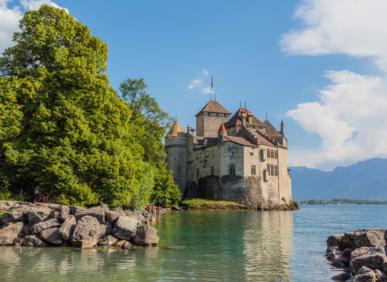 Veytaux, Sveitsi. Chateau de Chillon. tekijältä Unbekannt Unbekannt