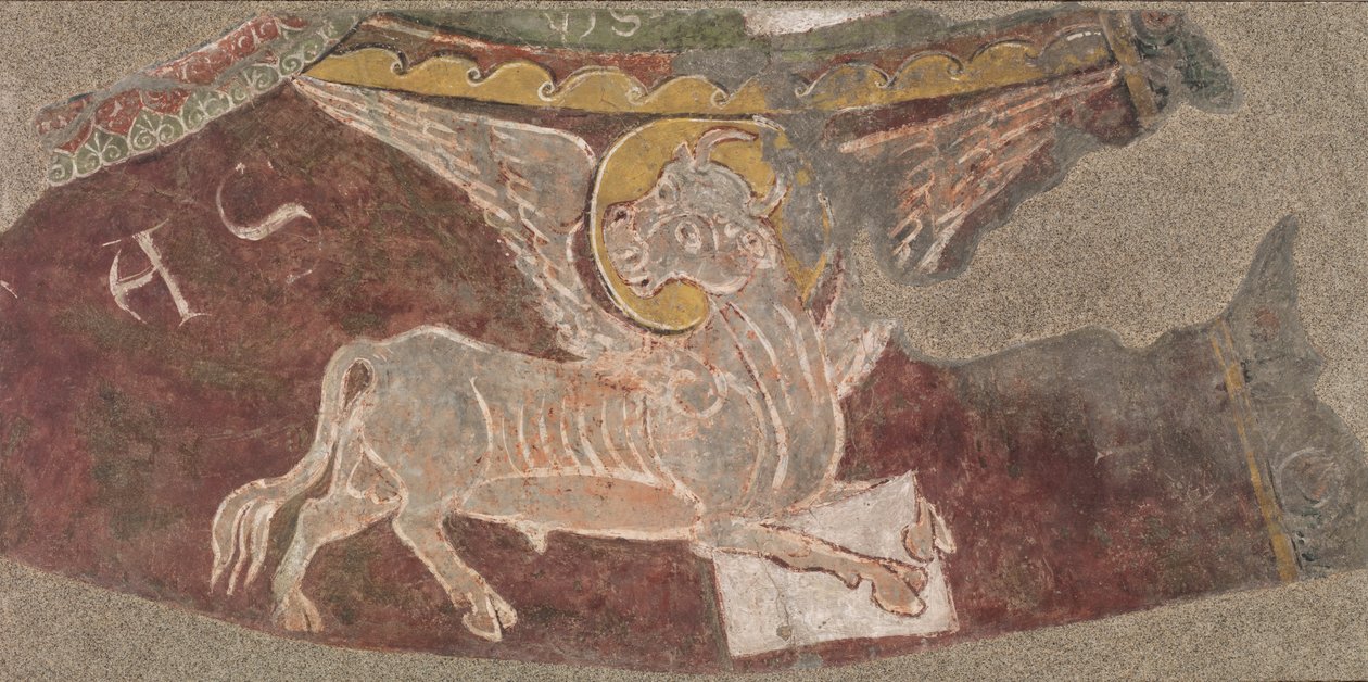 Pyhän Luukkaan siivekäs härkä Sant Esteve Andorrasta tekijältä Unbekannt Unbekannt