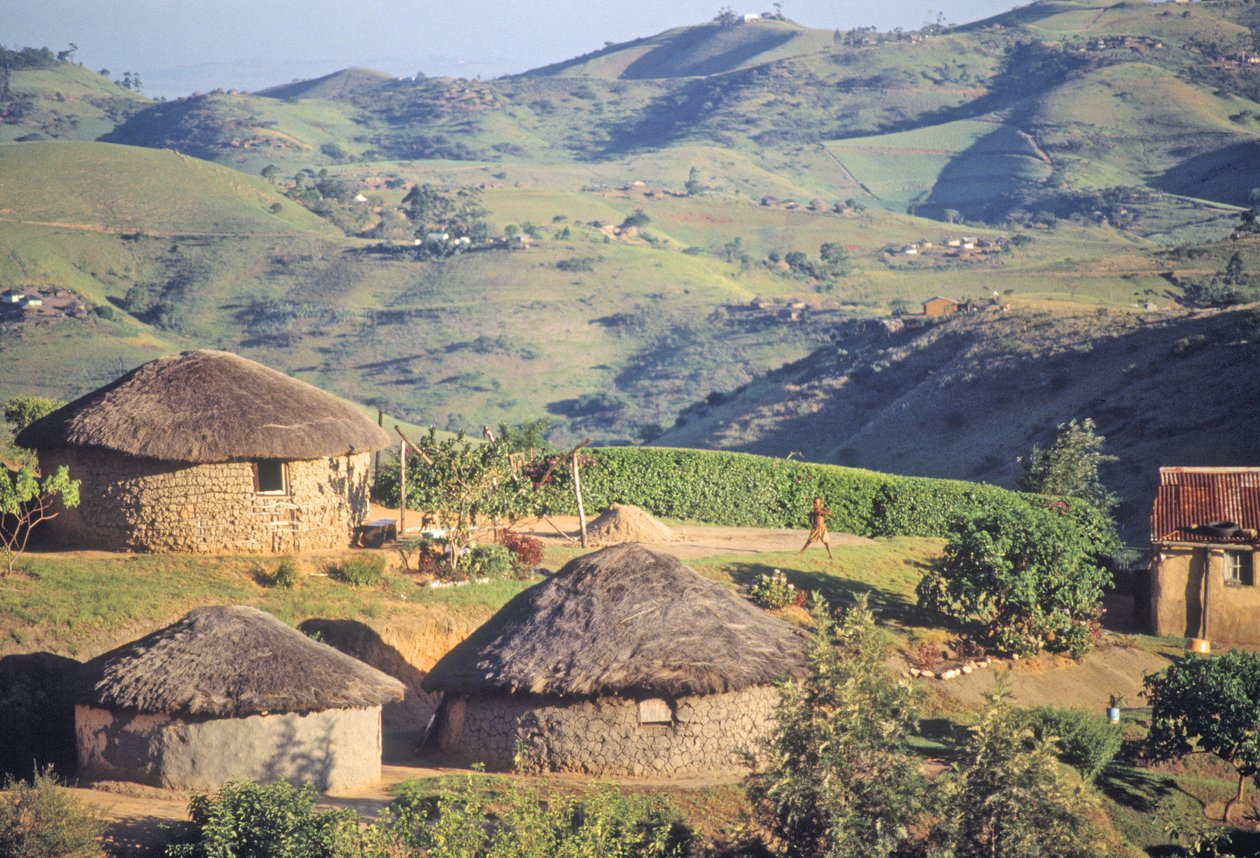 Zulu Village, lähellä Eshowea tekijältä Unbekannt Unbekannt