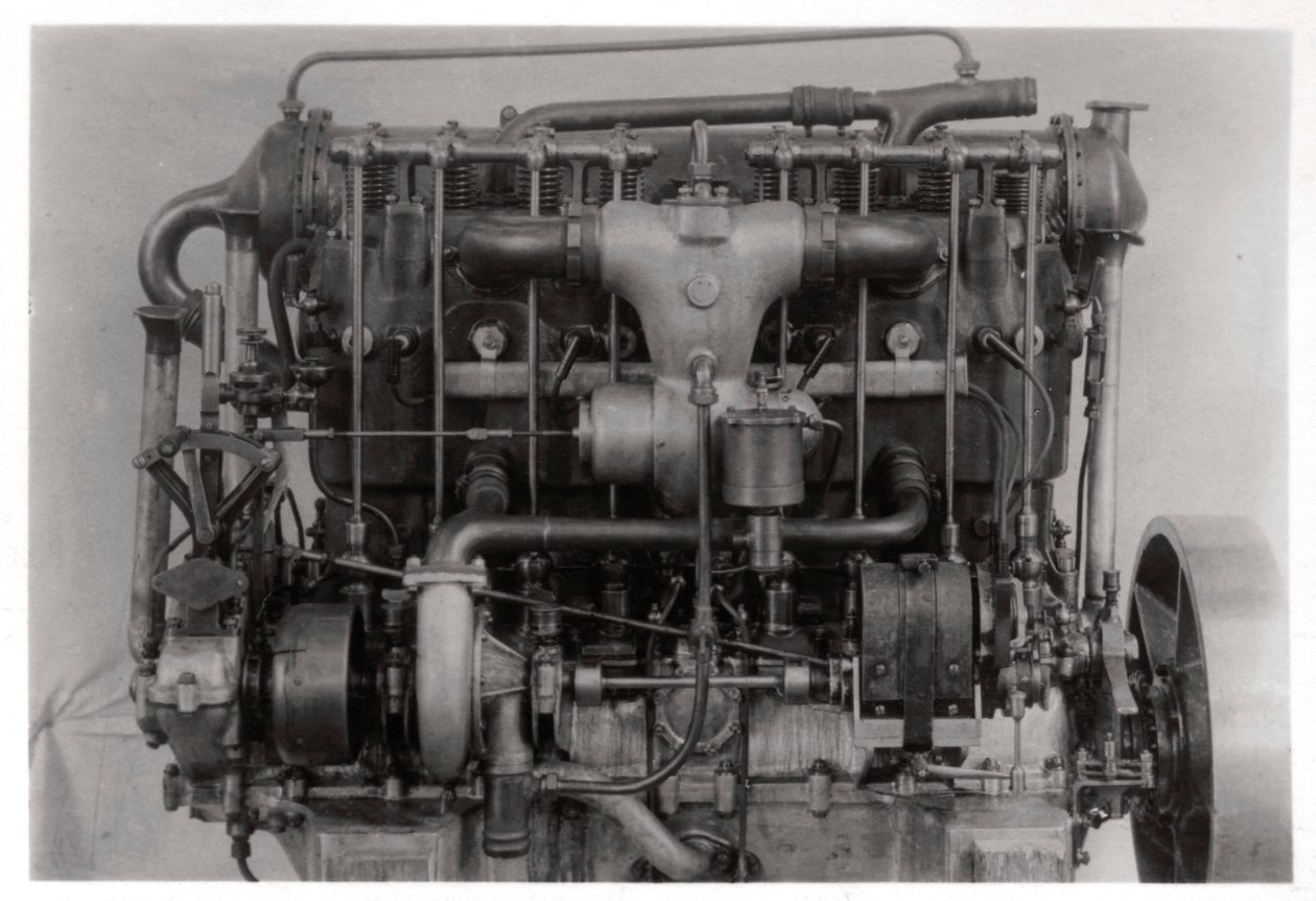 115 hv Daimler-ilmalaivamoottori Zeppelin LZ 6:sta, c1909-1910 1933 tekijältä Unbekannt