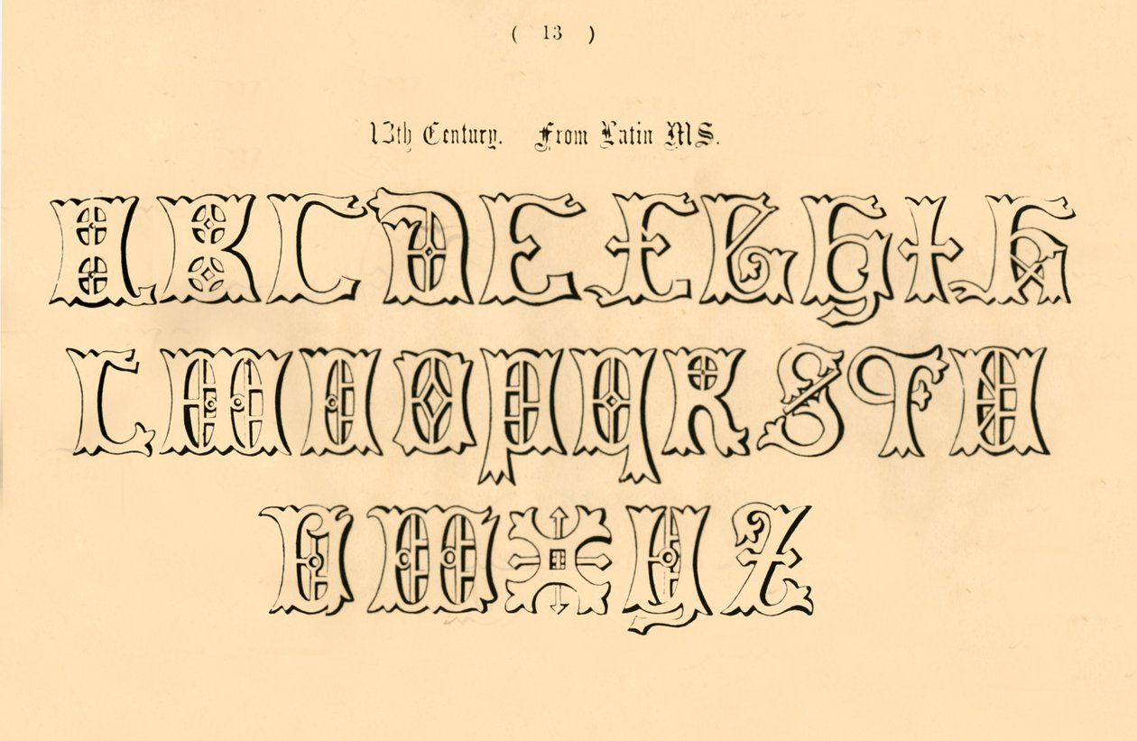 13. vuosisadalla. Latinalaisesta MS.:stä, 1862 tekijältä Unbekannt