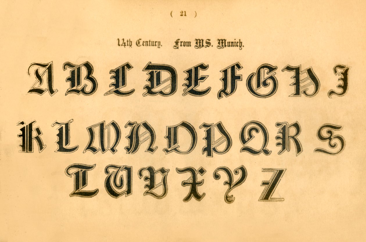 1300-luku. MS:stä. München, 1862 tekijältä Unbekannt