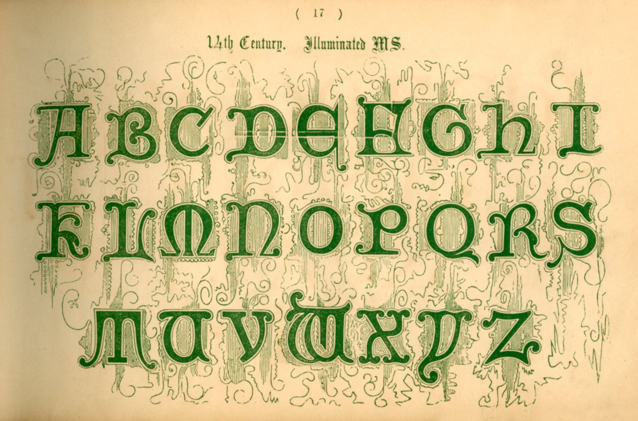 1300-luku. Valaistu MS., 1862 tekijältä Unbekannt