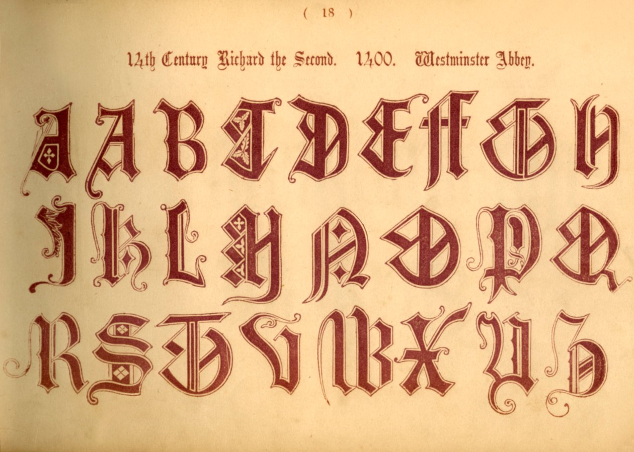 1300-luku. Richard Toinen. 1400. Westminster Abbey, 1862 tekijältä Unbekannt