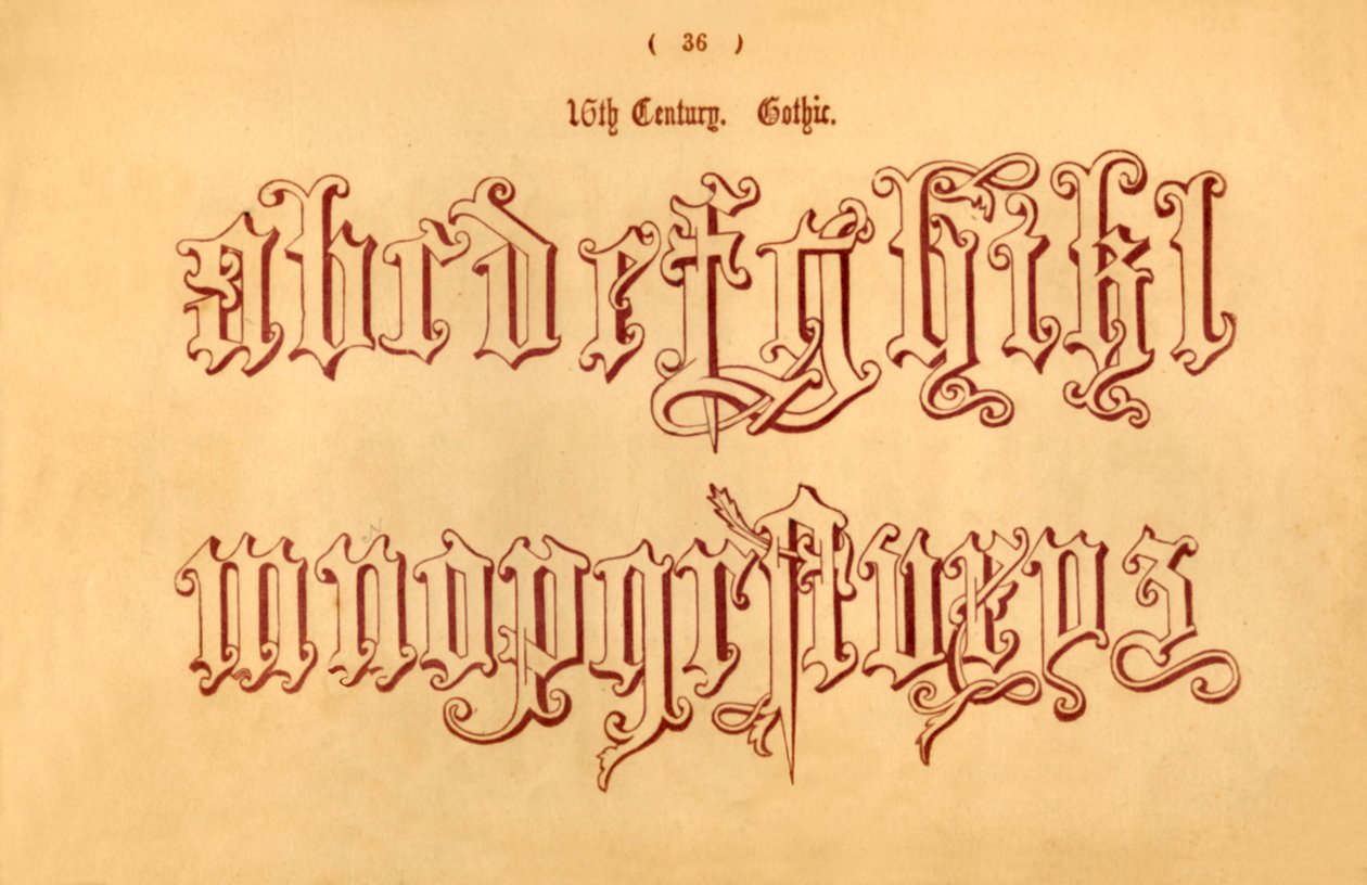16. vuosisata. Gootti, 1862 tekijältä Unbekannt