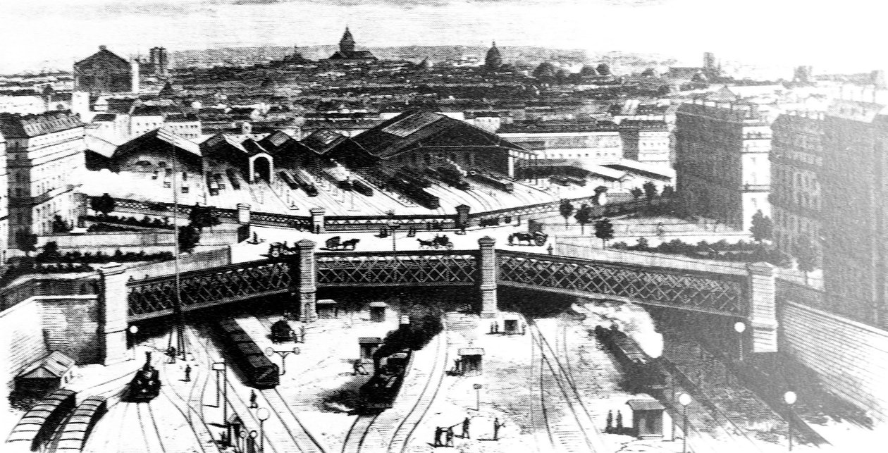 2295 Gare St Lazare Pariisissa vuonna 1900 Arkisto tekijältä Unbekannt