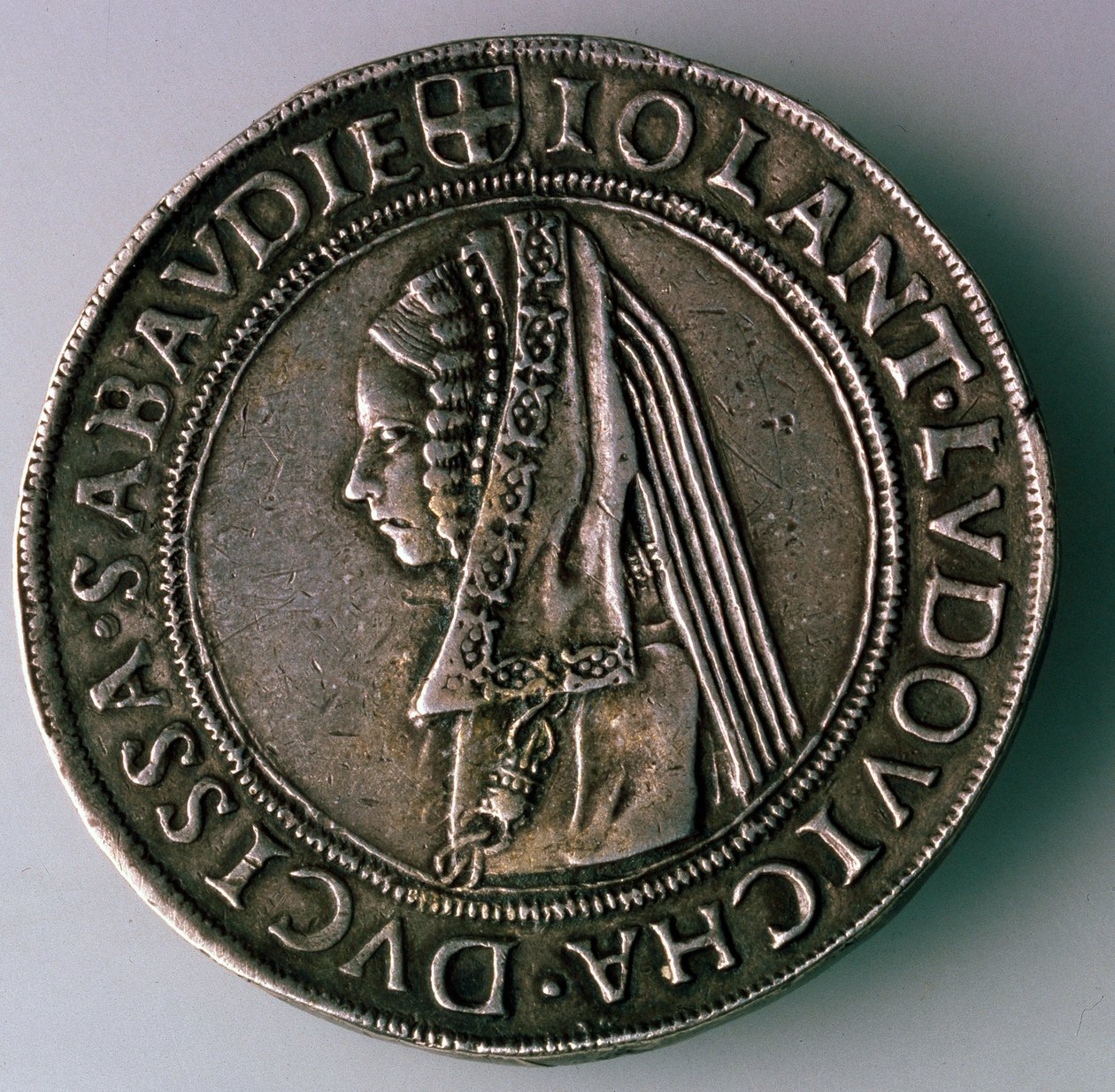4-testoon. Savoyn herttuakunta, Italia, Kääntöpuoli: Iolanta Ludovica, Savoyn herttuatar, 1497-1504 tekijältä Unbekannt