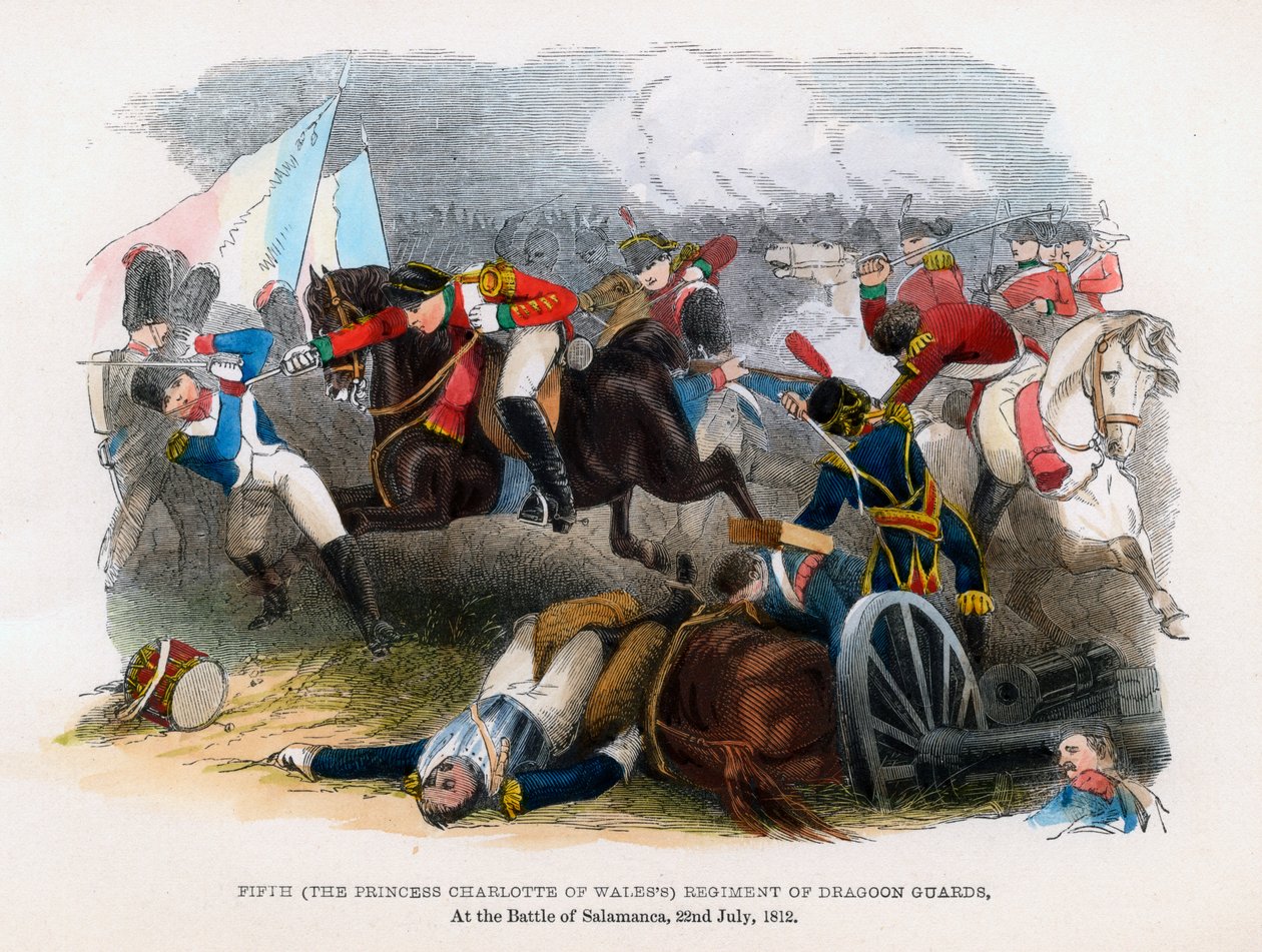 5. Dragoon Guards -rykmentti, Salamancan taistelu, 22. heinäkuuta 1812 tekijältä Unbekannt