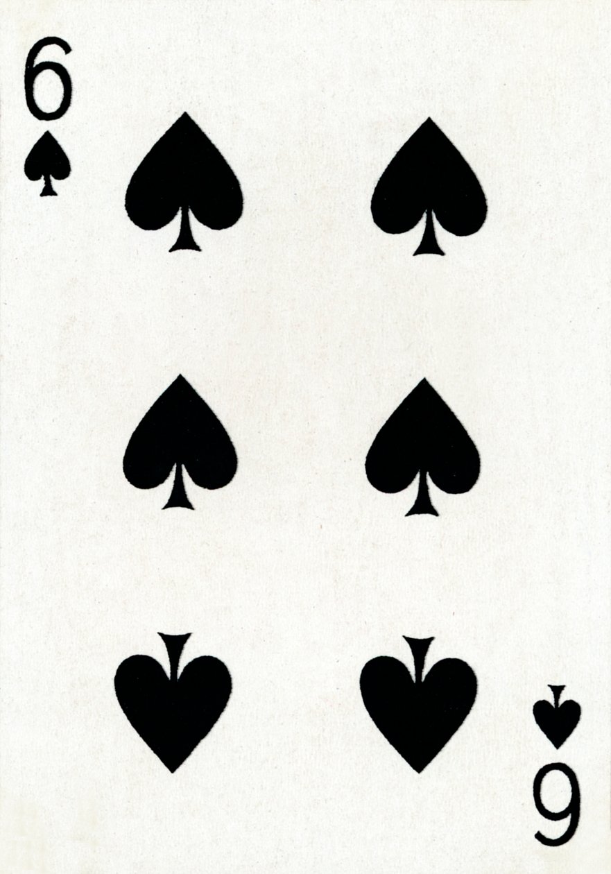 6 of Spades Goodall & Son Ltd.:n pelikorttipakasta, vuodelta 1940 tekijältä Unbekannt