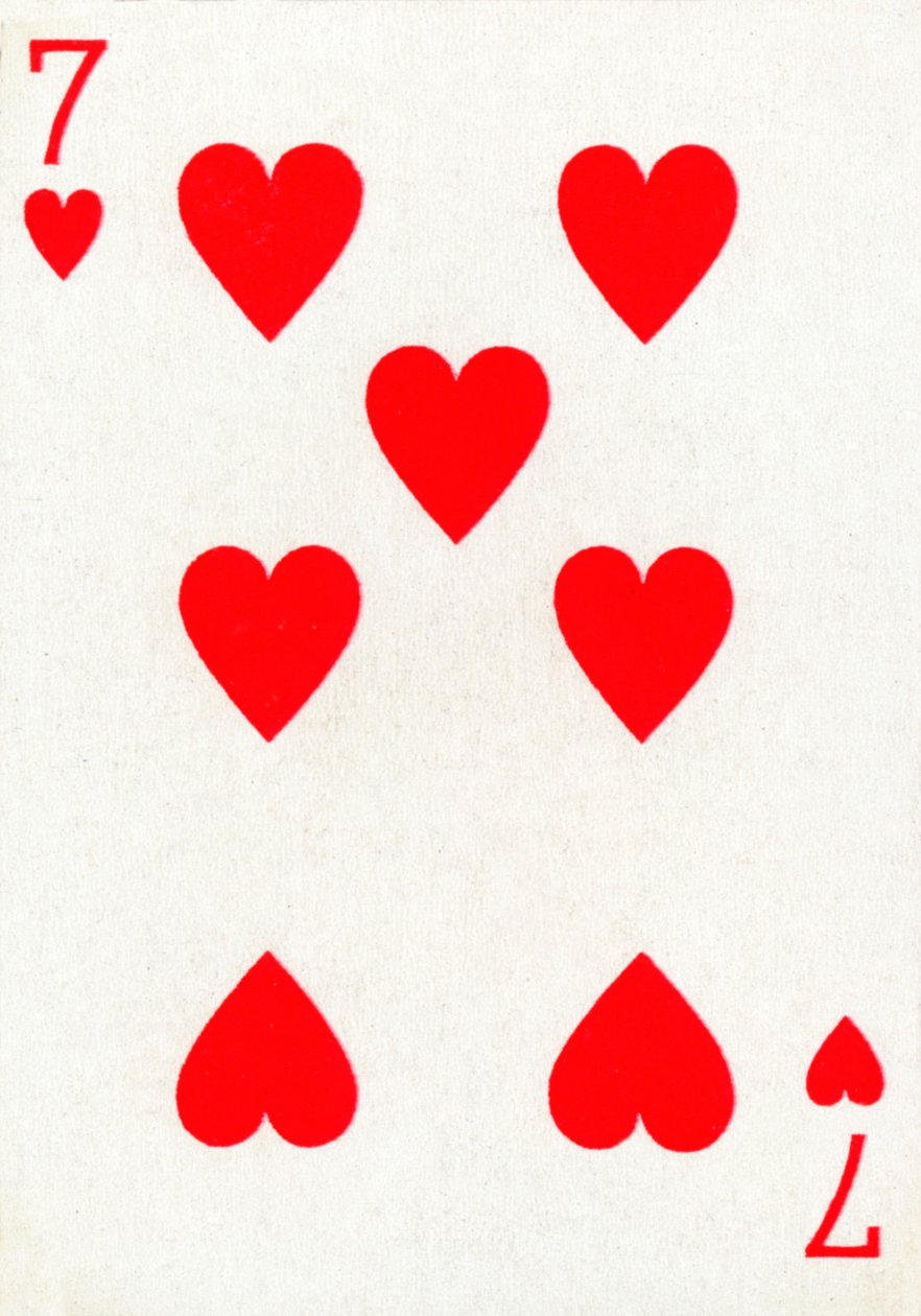 7 of Hearts Goodall & Son Ltd.:n pelikorttipakasta, vuodelta 1940 tekijältä Unbekannt