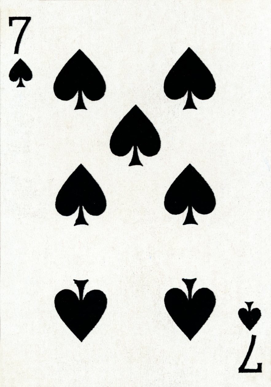 7 of Spades Goodall & Son Ltd.:n pelikorttipakasta, vuodelta 1940 tekijältä Unbekannt