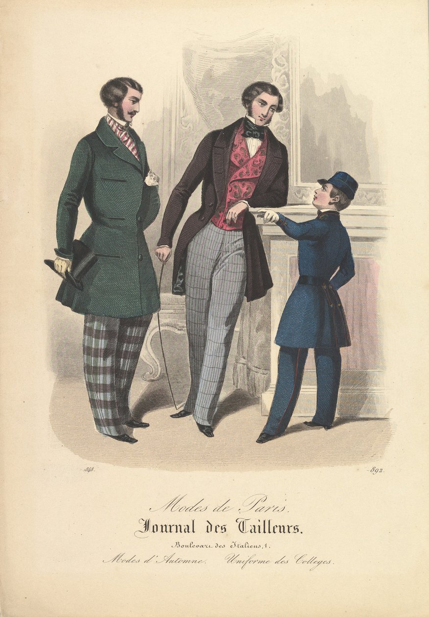 892 Modes de Parisista, Journal des Tailleurs, 1848. tekijältä Unbekannt