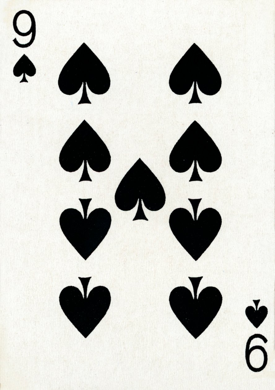 9 of Spades Goodall & Son Ltd.:n pelikorttipakasta, 1940 tekijältä Unbekannt