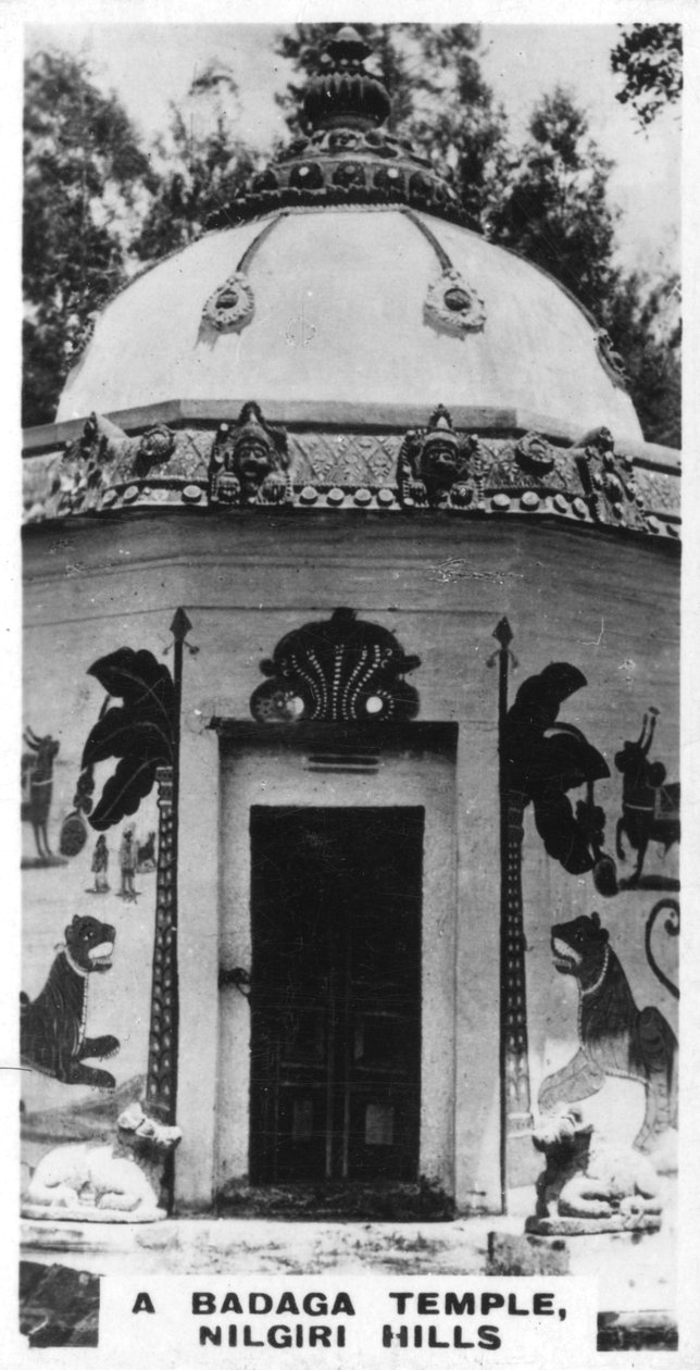 Badaga-temppeli, Nilgiri Hills, Intia, vuodelta 1925 tekijältä Unbekannt