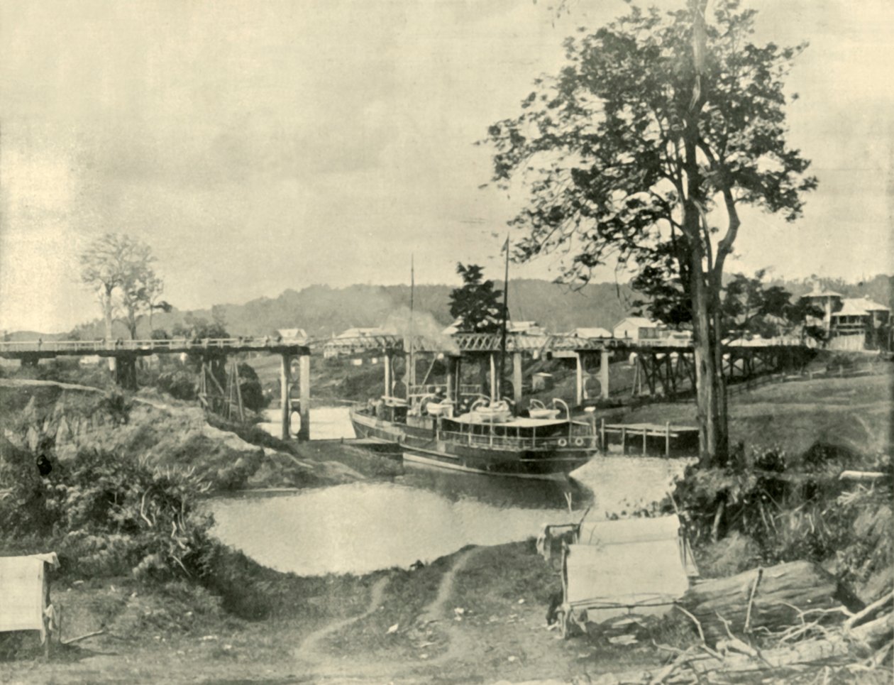 Silta Lismoressa, 1901. tekijältä Unbekannt