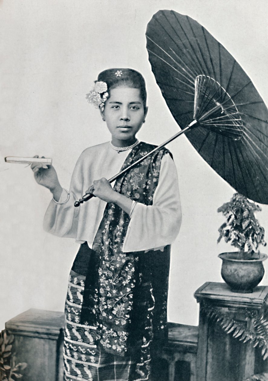 Burmalainen nainen, 1902 tekijältä Unbekannt