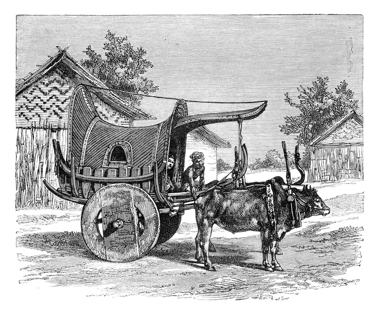 Burmalainen vaunu, Burma Myanmar, 1895 tekijältä Unbekannt