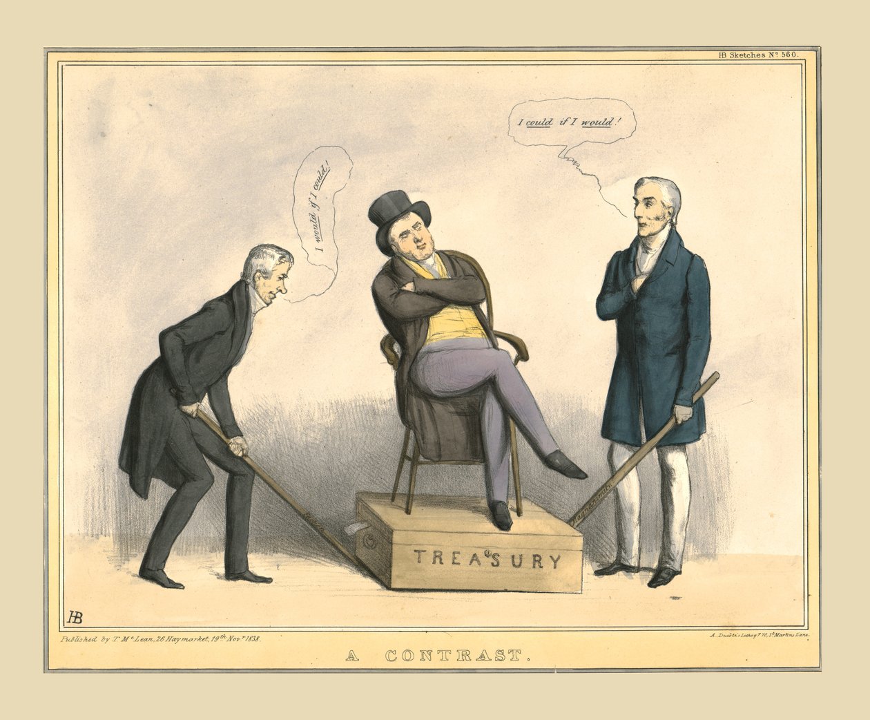 Kontrasti, c1838. tekijältä Unbekannt