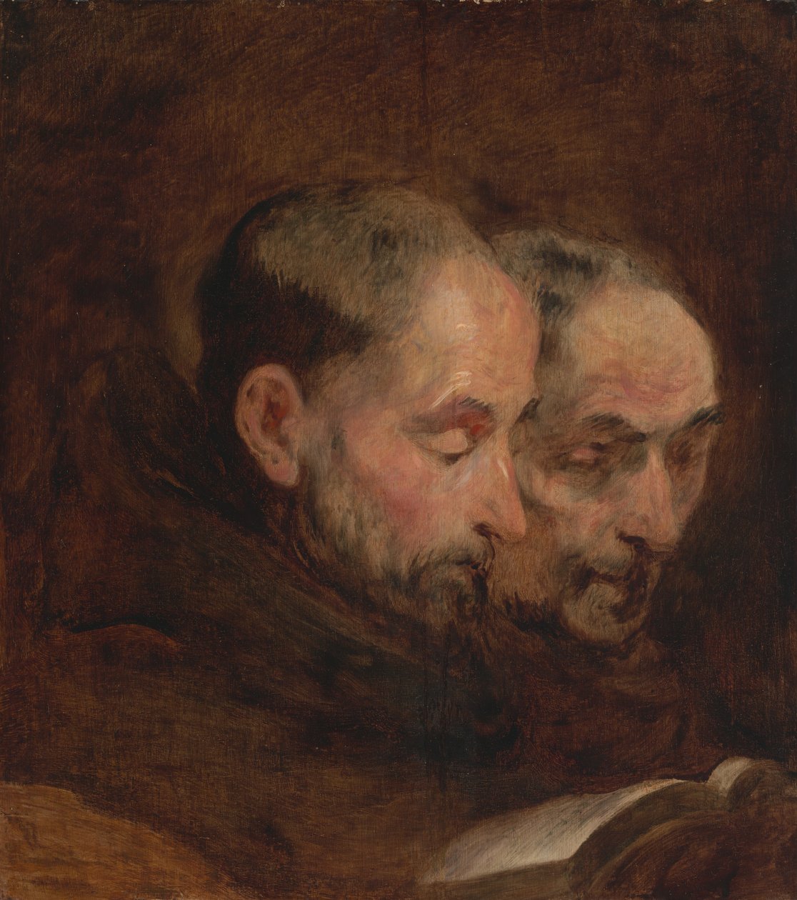 Kopio maalauksen jälkeen, joka on perinteisesti tunnustettu Van Dyckille kahden munkin lukemisesta, 1700-luvun lopulla tekijältä Unbekannt
