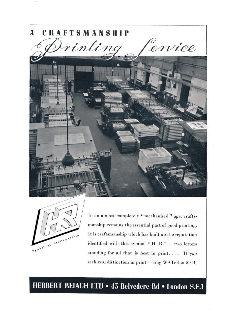 Käsityöpainatuspalvelu - Herbert Reiach Ltd, 1939 tekijältä Unbekannt