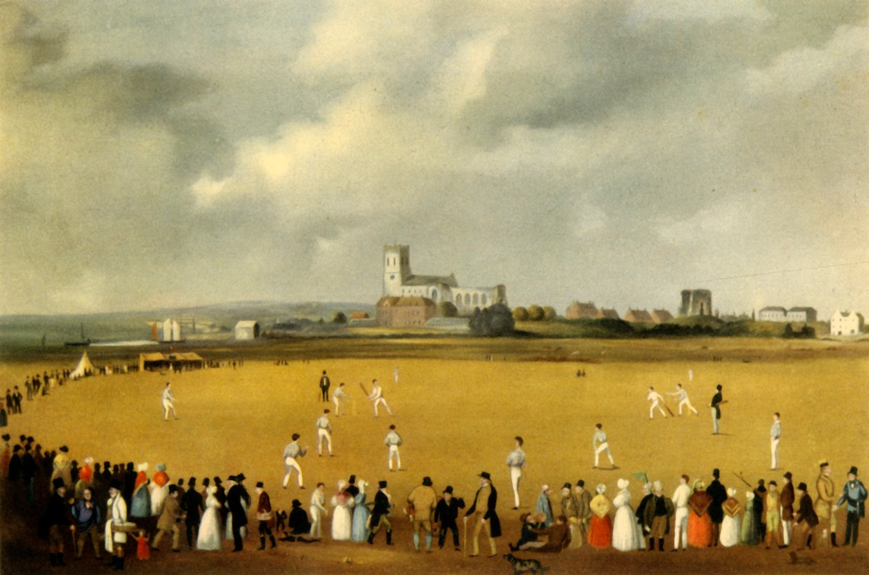"Krkettiottelu Christchurch Prioryssa, Hampshire, 1850", 1947. tekijältä Unbekannt