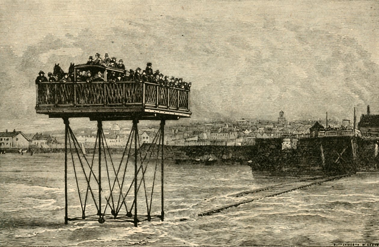 Utelias vierivä silta, 1882. tekijältä Unbekannt